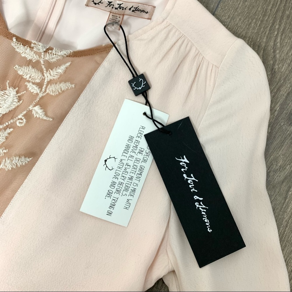 For Love & Lemons Emelia Romper Dusty Pink Size Medium - Picture 9 of 16